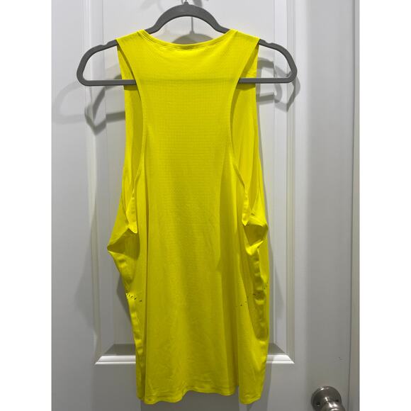 Lululemon Fast and Free Recycled Breathe Light Mesh Yellow Tank Top Sz XXL - Picture 4 of 7